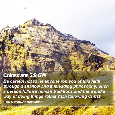 Colossians 2:8 GW Bible Verse Image