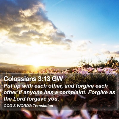 Colossians 3:13 GW Bible Verse Image