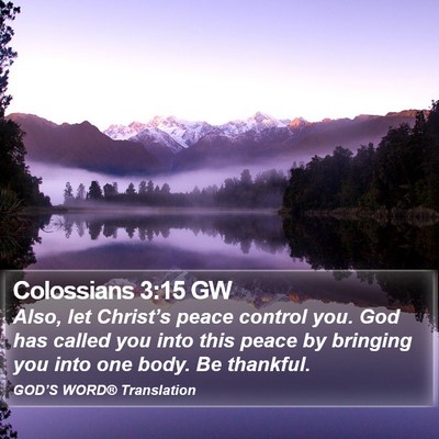 Colossians 3:15 GW Bible Verse Image