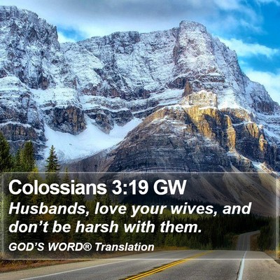 Colossians 3:19 GW Bible Verse Image