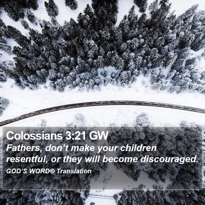 Colossians 3:21 GW Bible Verse Image