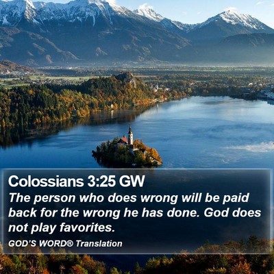 Colossians 3:25 GW Bible Verse Image