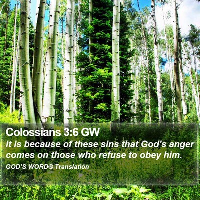 Colossians 3:6 GW Bible Verse Image