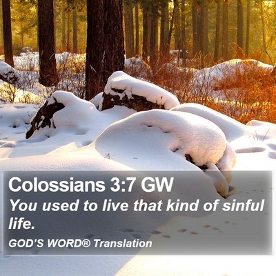 Colossians 3:7 GW Bible Verse Image