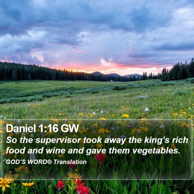 Daniel 1:16 GW Bible Verse Image