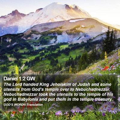 Daniel 1:2 GW Bible Verse Image