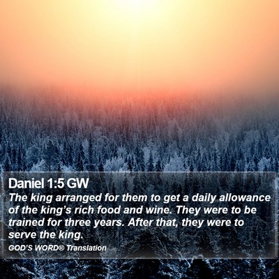 Daniel 1:5 GW Bible Verse Image