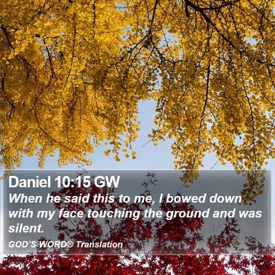 Daniel 10:15 GW Bible Verse Image