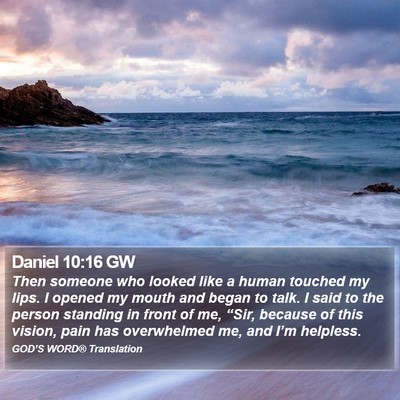 Daniel 10:16 GW Bible Verse Image