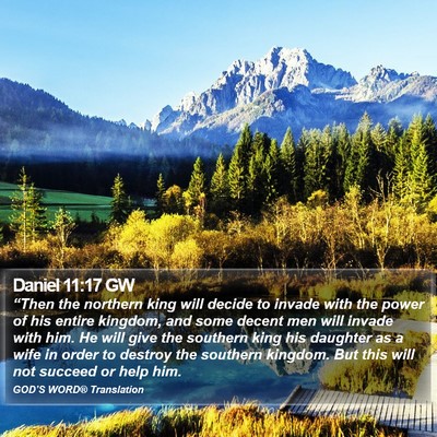 Daniel 11:17 GW Bible Verse Image