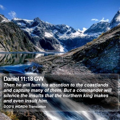Daniel 11:18 GW Bible Verse Image