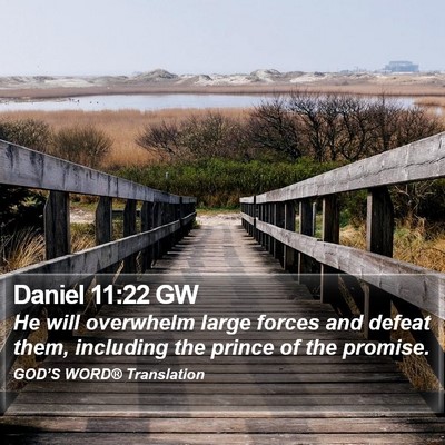 Daniel 11:22 GW Bible Verse Image