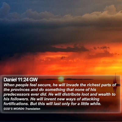 Daniel 11:24 GW Bible Verse Image