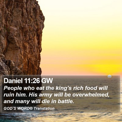 Daniel 11:26 GW Bible Verse Image