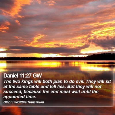 Daniel 11:27 GW Bible Verse Image
