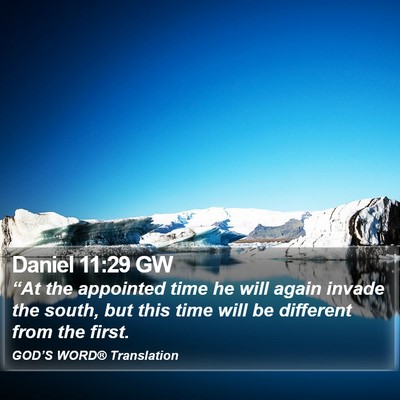 Daniel 11:29 GW Bible Verse Image
