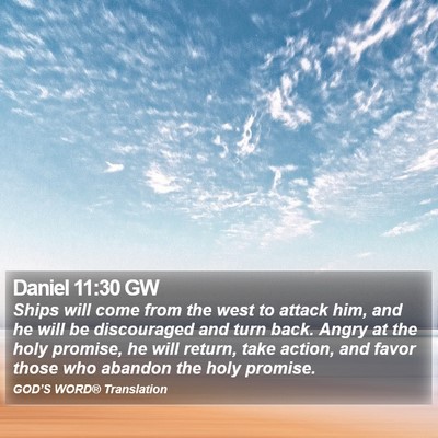 Daniel 11:30 GW Bible Verse Image