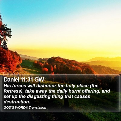 Daniel 11:31 GW Bible Verse Image
