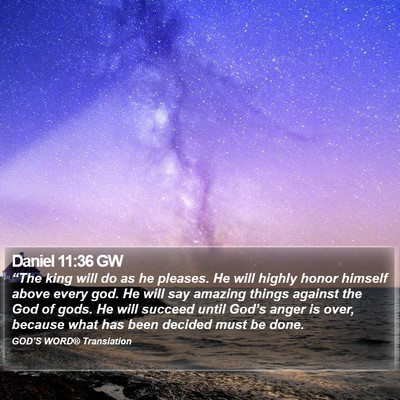 Daniel 11:36 GW Bible Verse Image