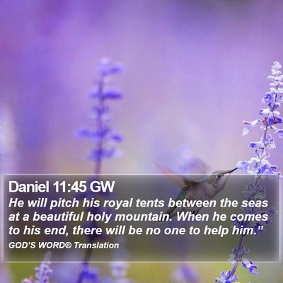 Daniel 11:45 GW Bible Verse Image