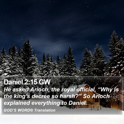 Daniel 2:15 GW Bible Verse Image