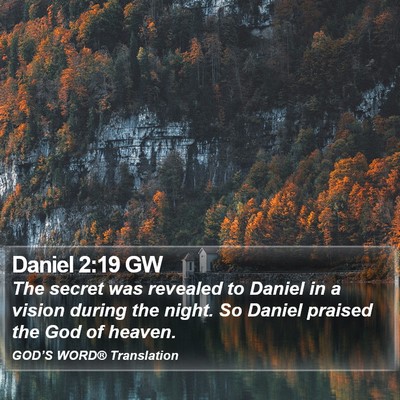 Daniel 2:19 GW Bible Verse Image
