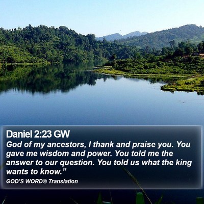 Daniel 2:23 GW Bible Verse Image