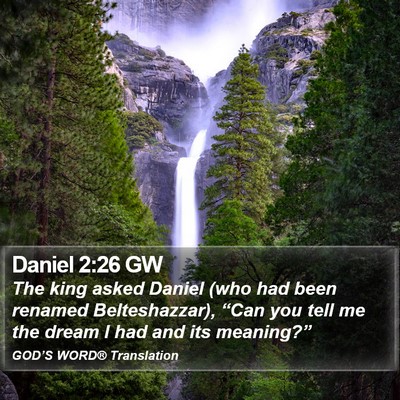 Daniel 2:26 GW Bible Verse Image