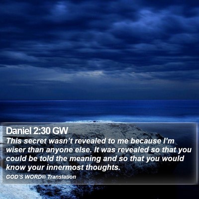 Daniel 2:30 GW Bible Verse Image