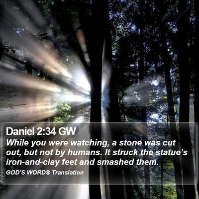 Daniel 2:34 GW Bible Verse Image