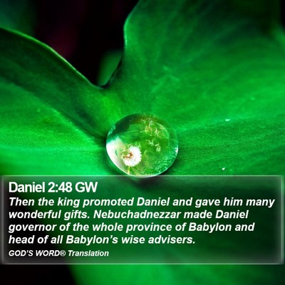Daniel 2:48 GW Bible Verse Image