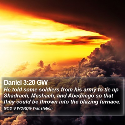 Daniel 3:20 GW Bible Verse Image