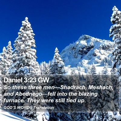 Daniel 3:23 GW Bible Verse Image
