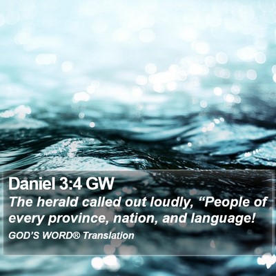 Daniel 3:4 GW Bible Verse Image