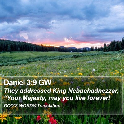Daniel 3:9 GW Bible Verse Image
