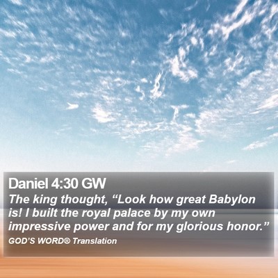 Daniel 4:30 GW Bible Verse Image