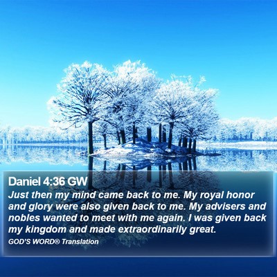Daniel 4:36 GW Bible Verse Image