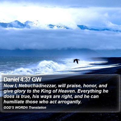 Daniel 4:37 GW Bible Verse Image
