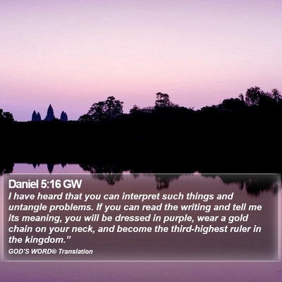 Daniel 5:16 GW Bible Verse Image