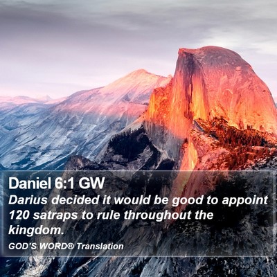 Daniel 6:1 GW Bible Verse Image