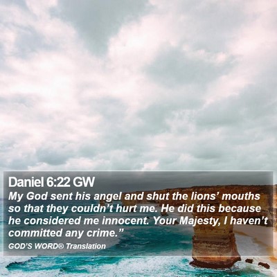 Daniel 6:22 GW Bible Verse Image