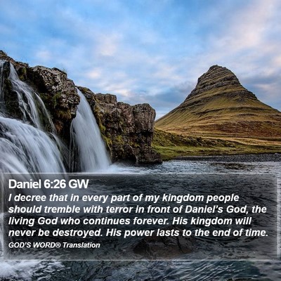 Daniel 6:26 GW Bible Verse Image