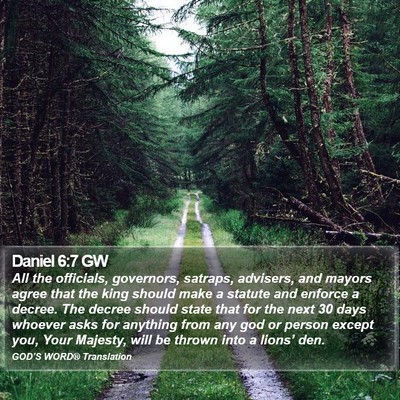 Daniel 6:7 GW Bible Verse Image