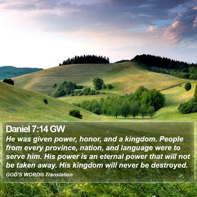 Daniel 7:14 GW Bible Verse Image