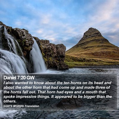 Daniel 7:20 GW Bible Verse Image