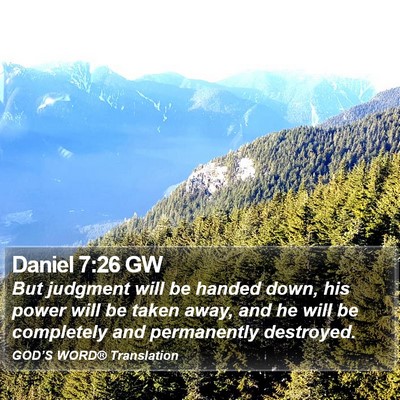 Daniel 7:26 GW Bible Verse Image