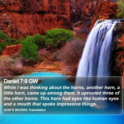 Daniel 7:8 GW Bible Verse Image
