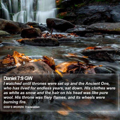 Daniel 7:9 GW Bible Verse Image