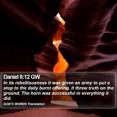 Daniel 8:12 GW Bible Verse Image
