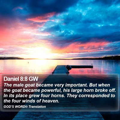 Daniel 8:8 GW Bible Verse Image